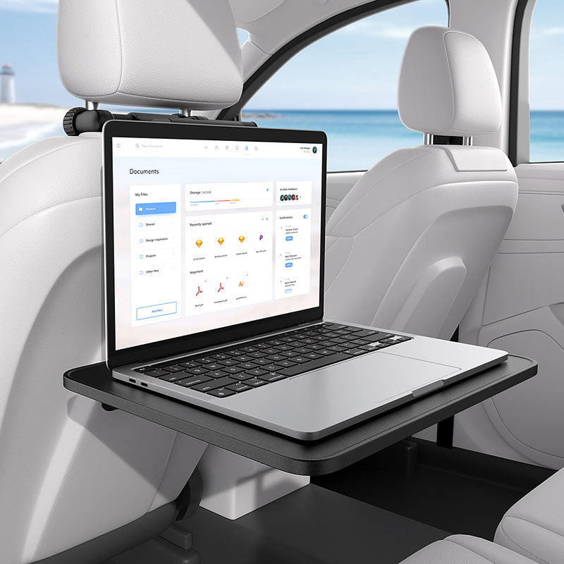 Baseus MagPro Series Versatile Car Mount for Backseat Headrest - Foldable Laptop Desk, 360° Rotatable Phone Holder, Adjustable, Easy Install