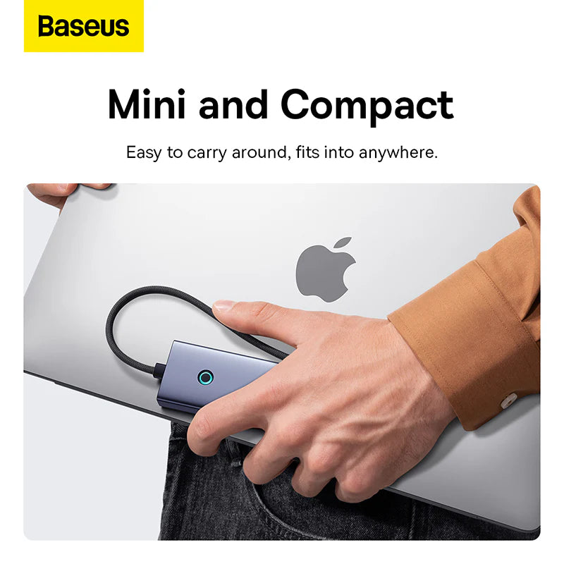 Baseus UltraJoy Series 6-Port HUB AIR Space Grey(Type-C to HDMI4K@60Hz*1+USB3.0*2+USB2.0*1+Type-C3.0*1+PD*1)