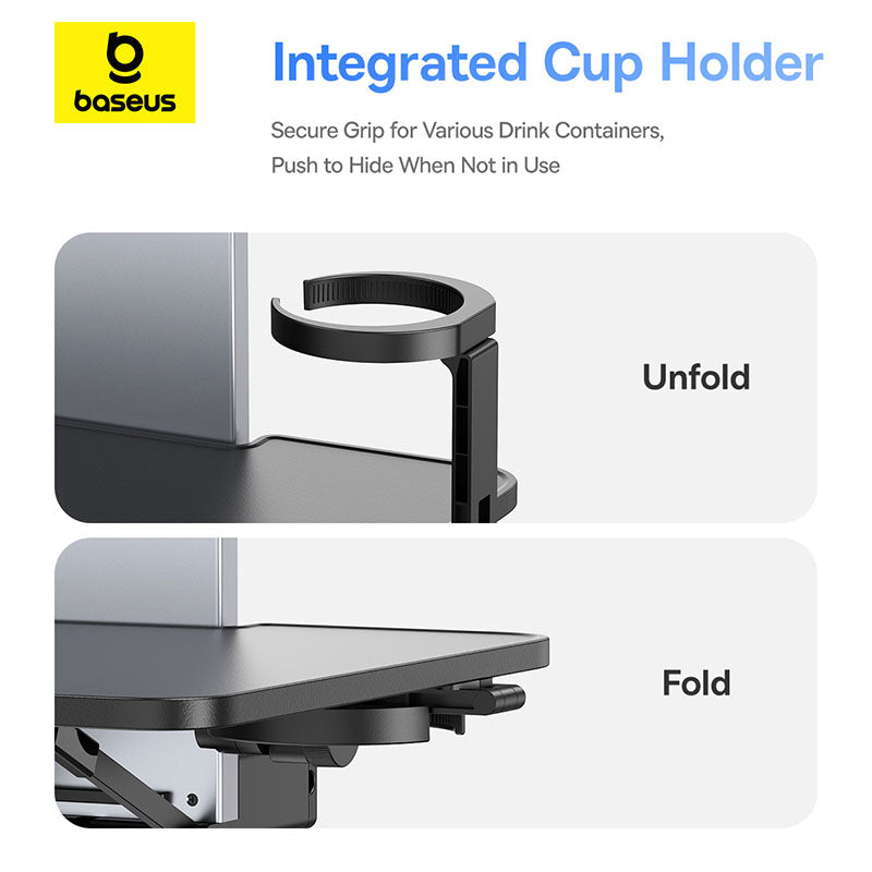 Baseus MagPro Series Versatile Car Mount for Backseat Headrest - Foldable Laptop Desk, 360° Rotatable Phone Holder, Adjustable, Easy Install