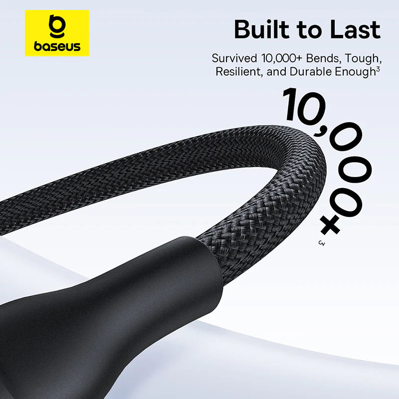 Baseus Flash Series 3 One-for-three Fast Charging Cable Type-C to C+C+L 100W 1.5m Cluster Black