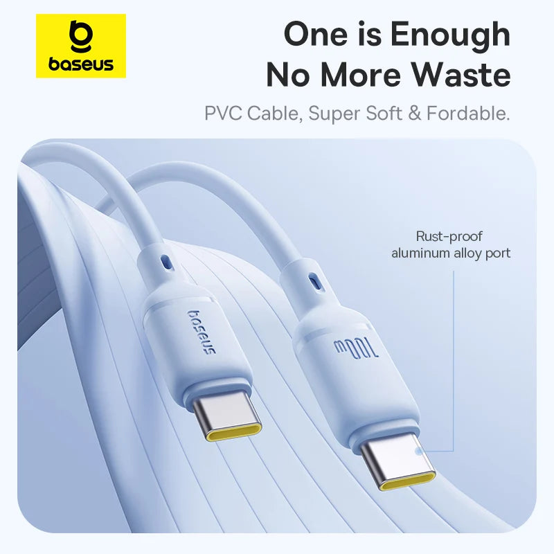 Baseus Silky Series Fast Charging Data Cable Type-C to Type-C 100W