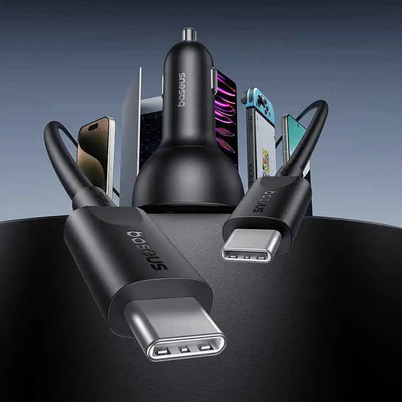 Baseus Multi-Port Fast Charge Car Charger C+C+U 152.5W Set