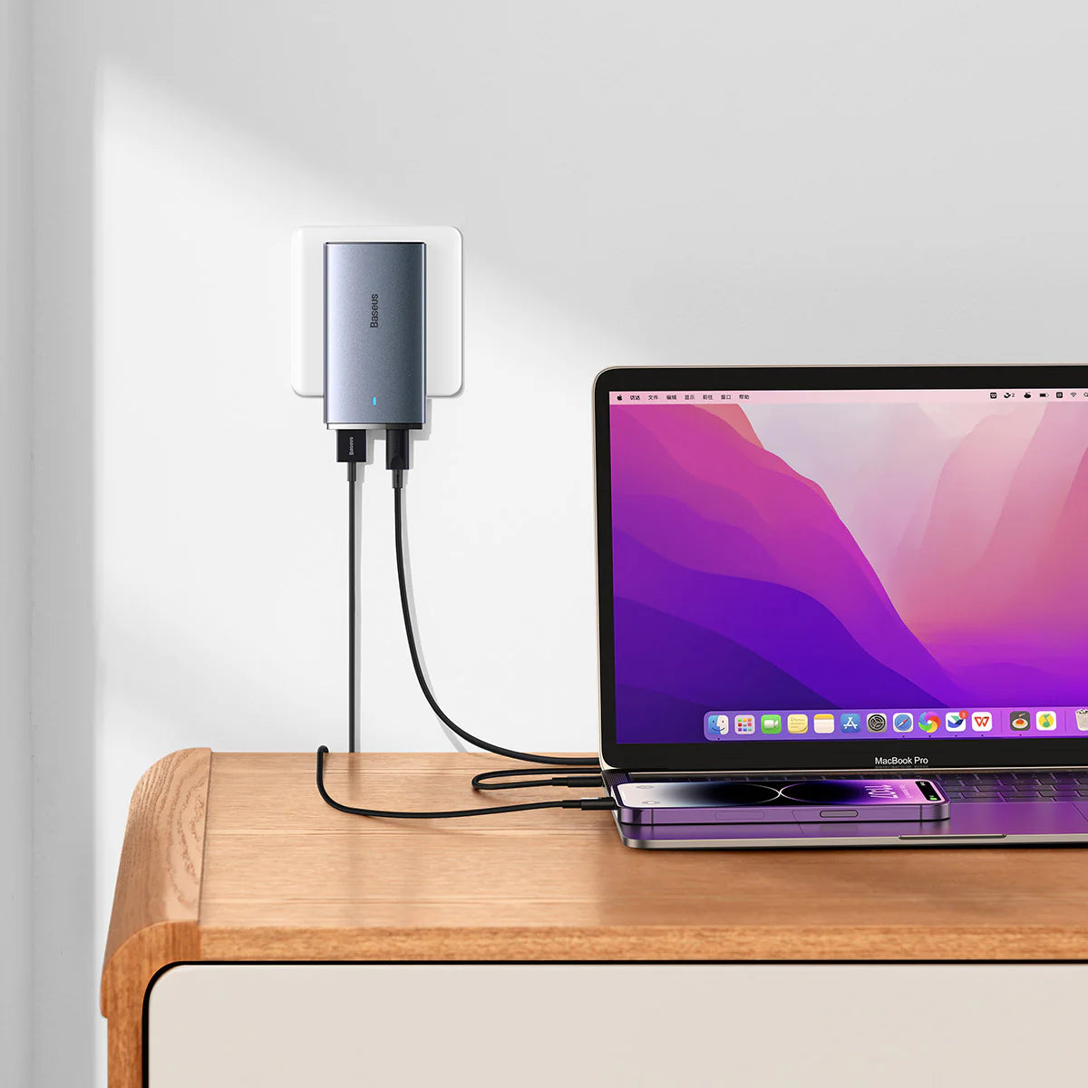 Baseus GaN5 Pro Ultra-Slim Fast Charger C+U 65W (Overseas Edition)