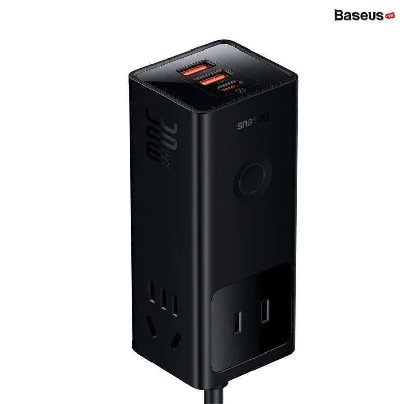 Baseus 30w PowerCombo Digital PowerStrip 3AC+2U+1C With 1.5m Power Cord (CN Plug)