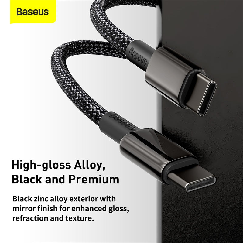 Baseus Tungsten Gold Fast Charging Data Cable Type-C to Type-C 100W