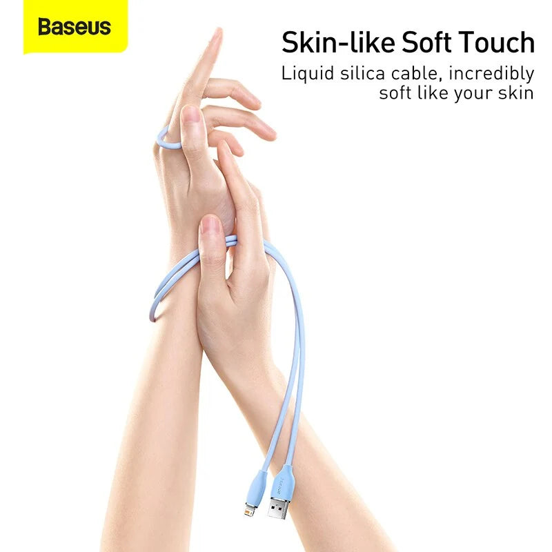 Baseus Jelly Liquid Silica Gel Fast Charging Data Cable USB to iP 2.4A