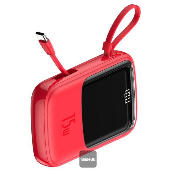 Baseus Qpow Digital Display 3A 15W 10000mAh Power Bank with Type-C Cable