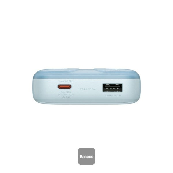 Baseus Comet Series Dual-Cable Digital Display Fast Charge Power Bank 10000mAh 22.5W (With Simple Series Charging Cable USB to Type-C 30cm)