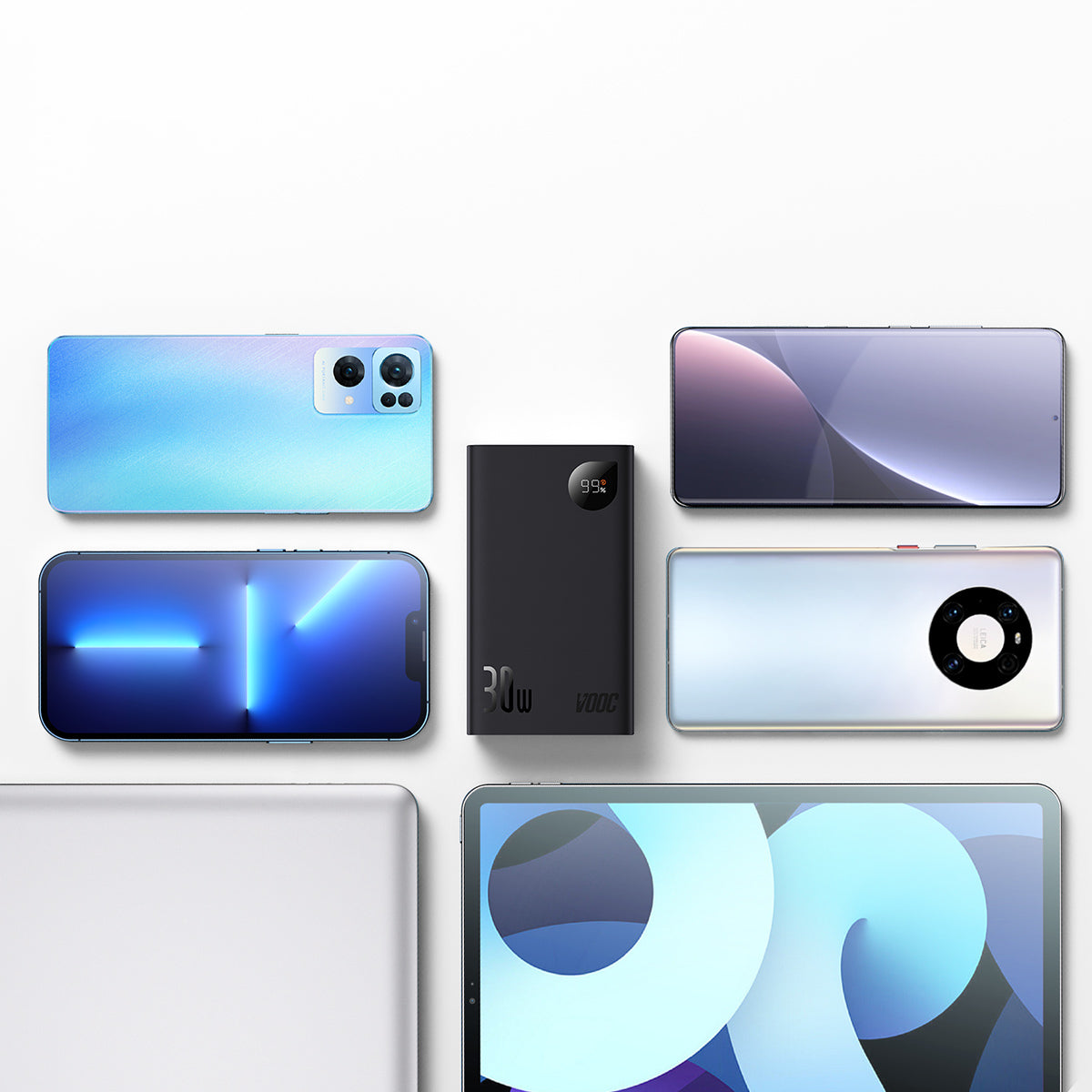 Baseus Adaman2 Digital Display Fast Charge Power Bank 20000mAh 30W (VOOC Edition)( With Simple Series Charging Cable USB to Type-C 3A 0.3m Black)