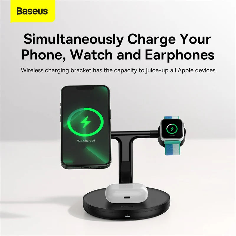 Baseus Swan 3-in-1 Wireless Magnetic Charging Bracket 20W Black Universal version