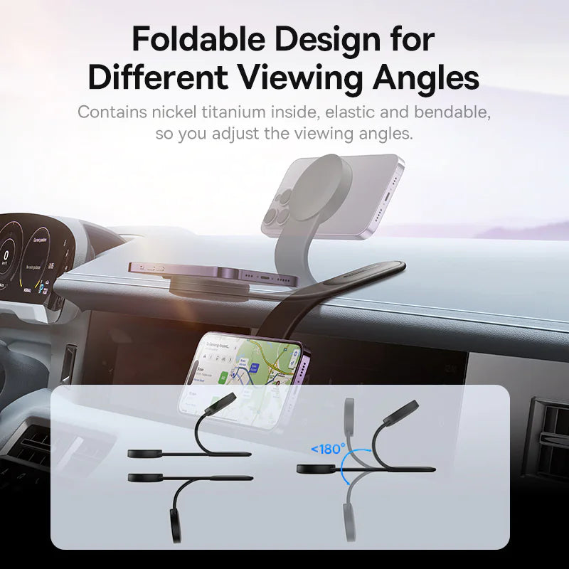 Baseus C02 Pro Series Magnetic Wireless Charging Car Mount Cluster Black