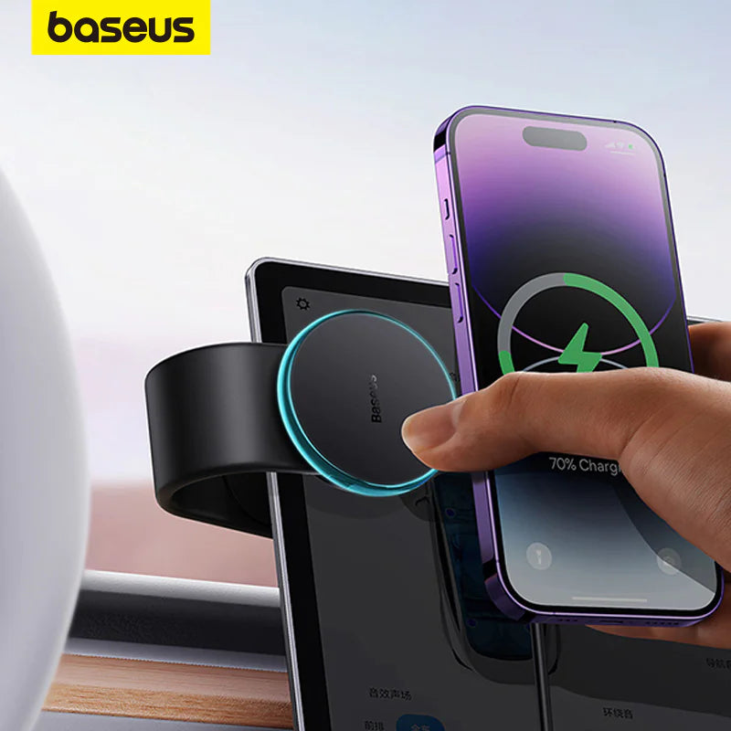 Baseus C02 Pro Series Magnetic Wireless Charging Car Mount Cluster Black