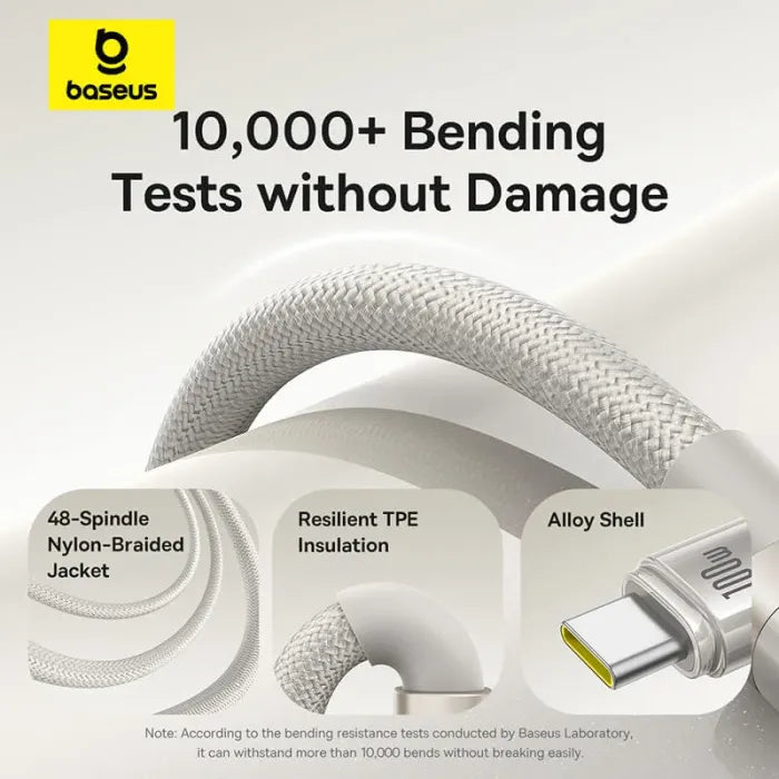 Baseus Titanium Alloy Fast Charging Cable Type-C to Type-C 100W
