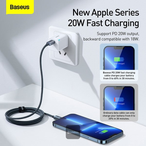 Baseus Crystal Shine Series Fast Charging Data Cable Type-C to iP 20W