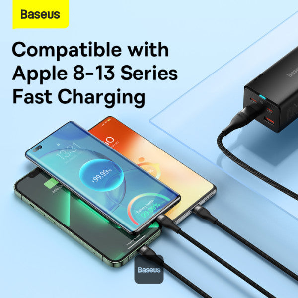 Baseus Flash Series 2 Two-for-three Charging Cable U+C to M+L+C 100W 1.2m