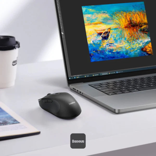 Baseus F02 Ergonomic Wireless Mouse (Bluetooth+USB Version)
