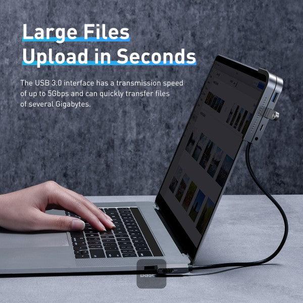 Baseus Bend Angle No.7 Multifunctional Type-C HUB Converter(Upgrade)