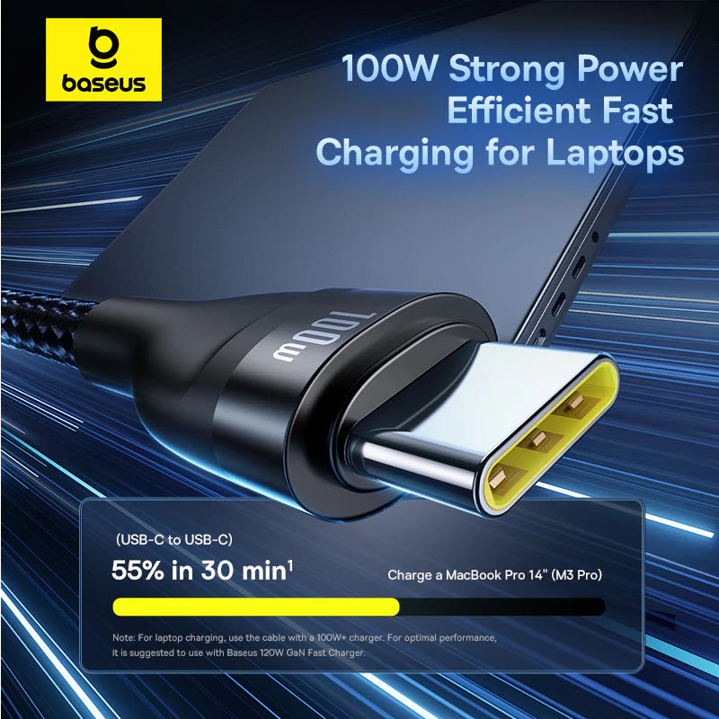 Baseus Flash Series 3 Two-For-Three Fast Charging Cable U+C To C+C+L 100W