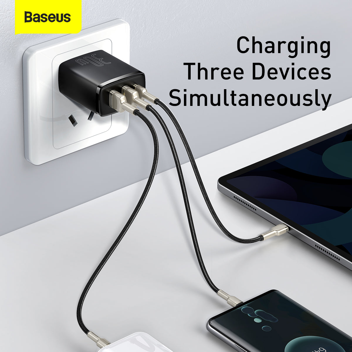Baseus Compact Quick Fast Charger 2U+C 30W CN