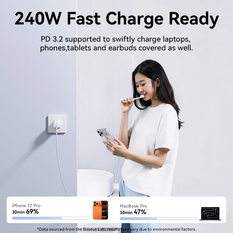 Baseus Graphene 2 Fast Charging Data Cable USB-C to USB-C 240W