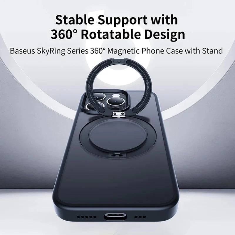 Baseus SkyRing Series Magnetic Phone Case with Stand for iP 16 Series