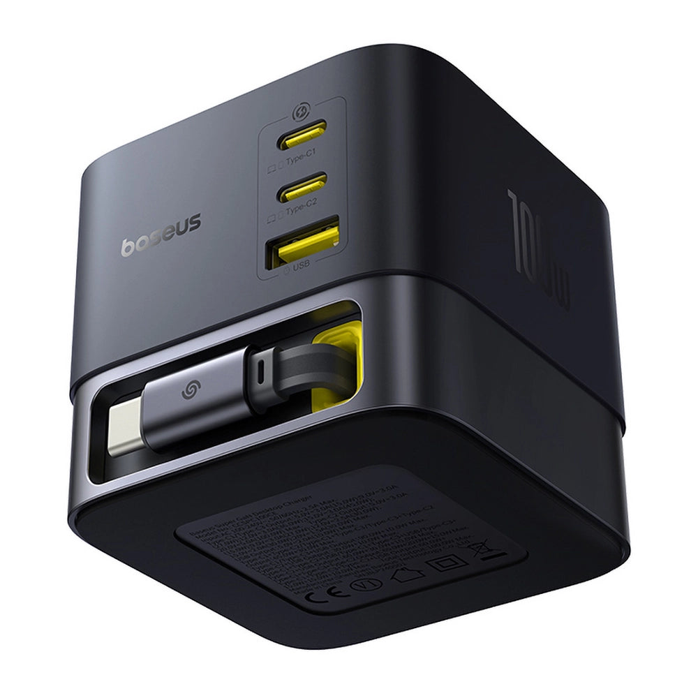 Baseus Super GaN Desktop Charger with Retractable Cable 3C+U 100W EU