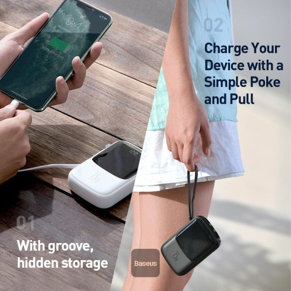 Baseus Qpow Digital Display 3A 15W 10000mAh Power Bank with Type-C Cable