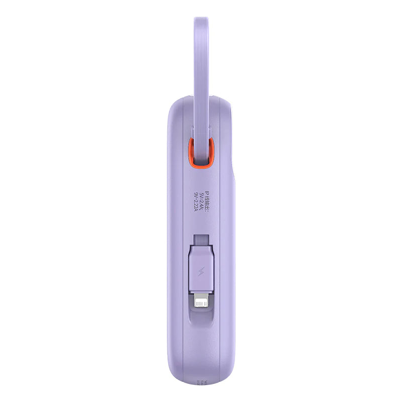 Baseus Qpow2 Dual-Cable Digital Display Fast Charge Power Bank 10000mAh 22.5W(With: Simple charging cable Type-C 3A 0.3m )
