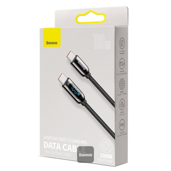 Baseus Display Fast Charging Data Cable Type-C to Type- C 100W