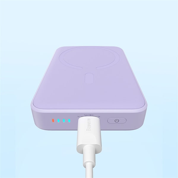 Baseus Magnetic Mini Wireless Fast Charge Power Bank 10000mAh 20W (With Baseus Simple Type-C to Type-C(20V/3A)30cm black)