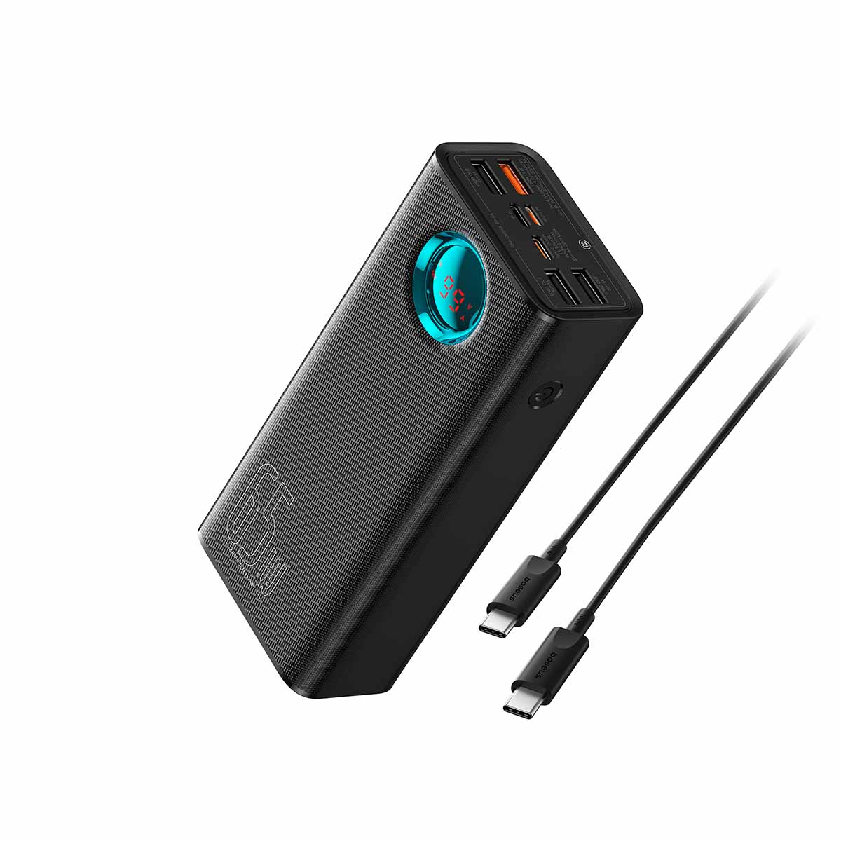 Baseus Amblight Digital Display Fast Charge Power Bank 26800mAh (Baseus Xiaobai Series Fast Charging Cable Type-C to Type-C 1m)