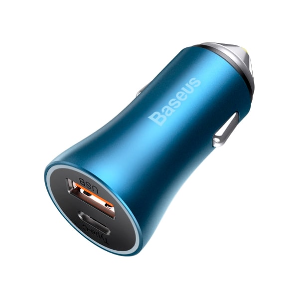 Baseus Golden Contactor Pro Dual Quick Car Charger U+C 40w