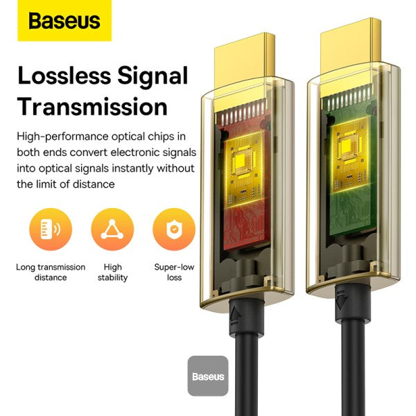 Baseus High Definition Series, Optic Fiber HDMI To HDMI 4K Adapter Cable 15M