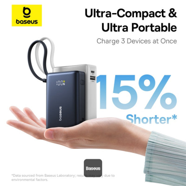 Baseus Picogo Power Bank 45W 10000mAh With Built-in Cable