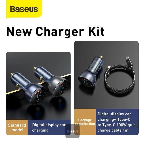 Baseus Particular 65W Digital Display QC+PPS Dual Quick Fast Car Charger