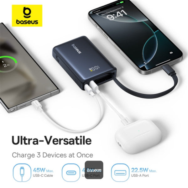 Baseus Picogo Power Bank 45W 10000mAh With Built-in Cable