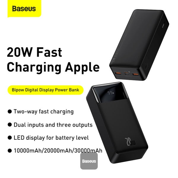 Baseus Bipow Digital Display Power bank 30,000 mAh 20W