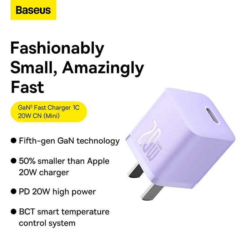 Baseus GaN5 Fast Charger 1C 20W CN Mini
