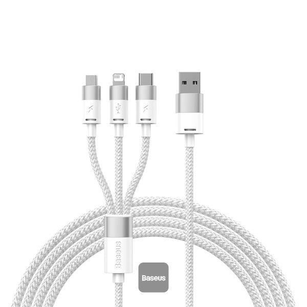Baseus StarSpeed 1-for-3 Fast Charging Data Cable USB to M+L+C 3.5A 1.2m