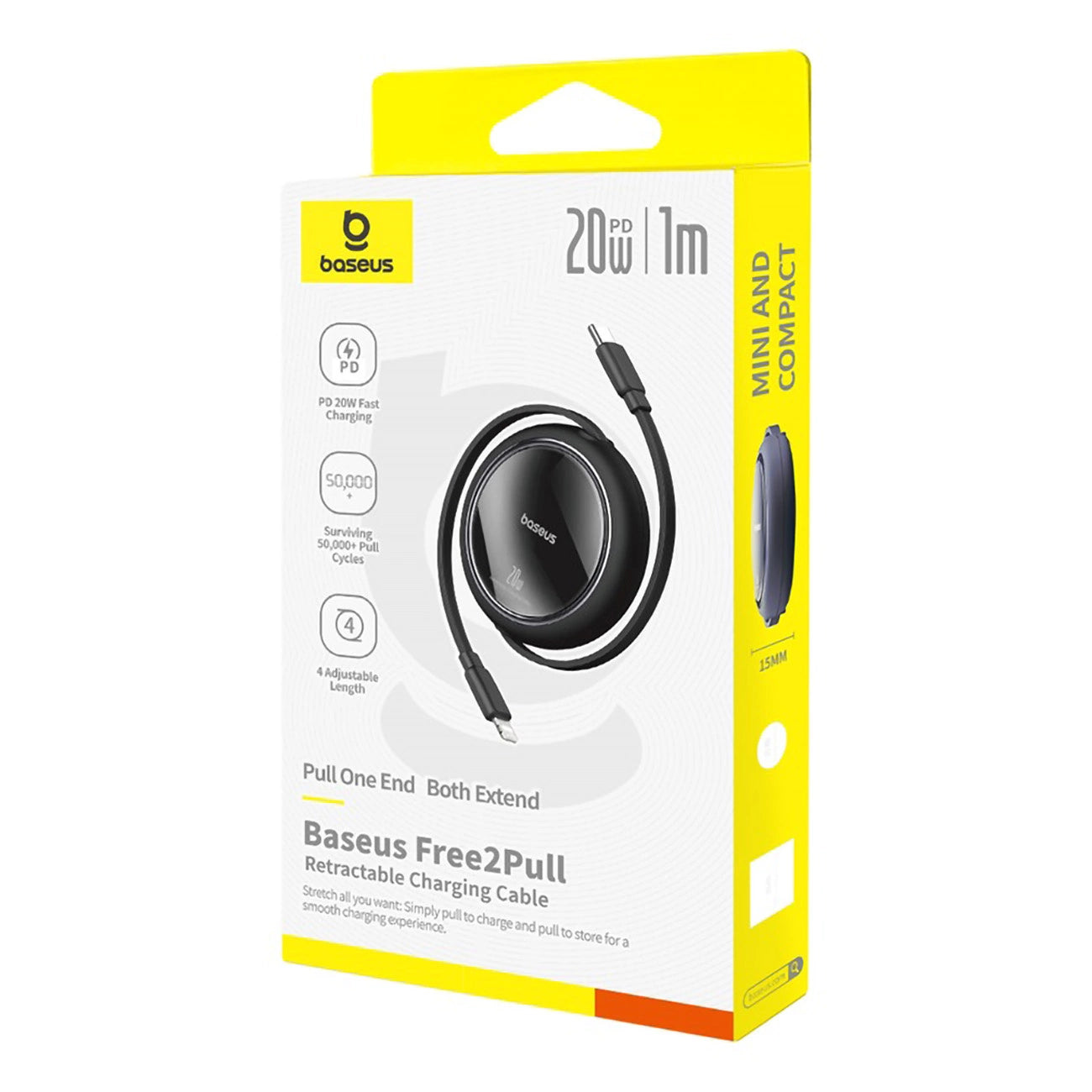 Baseus Free2Pull Retractable Charging Cable USB-C to iP