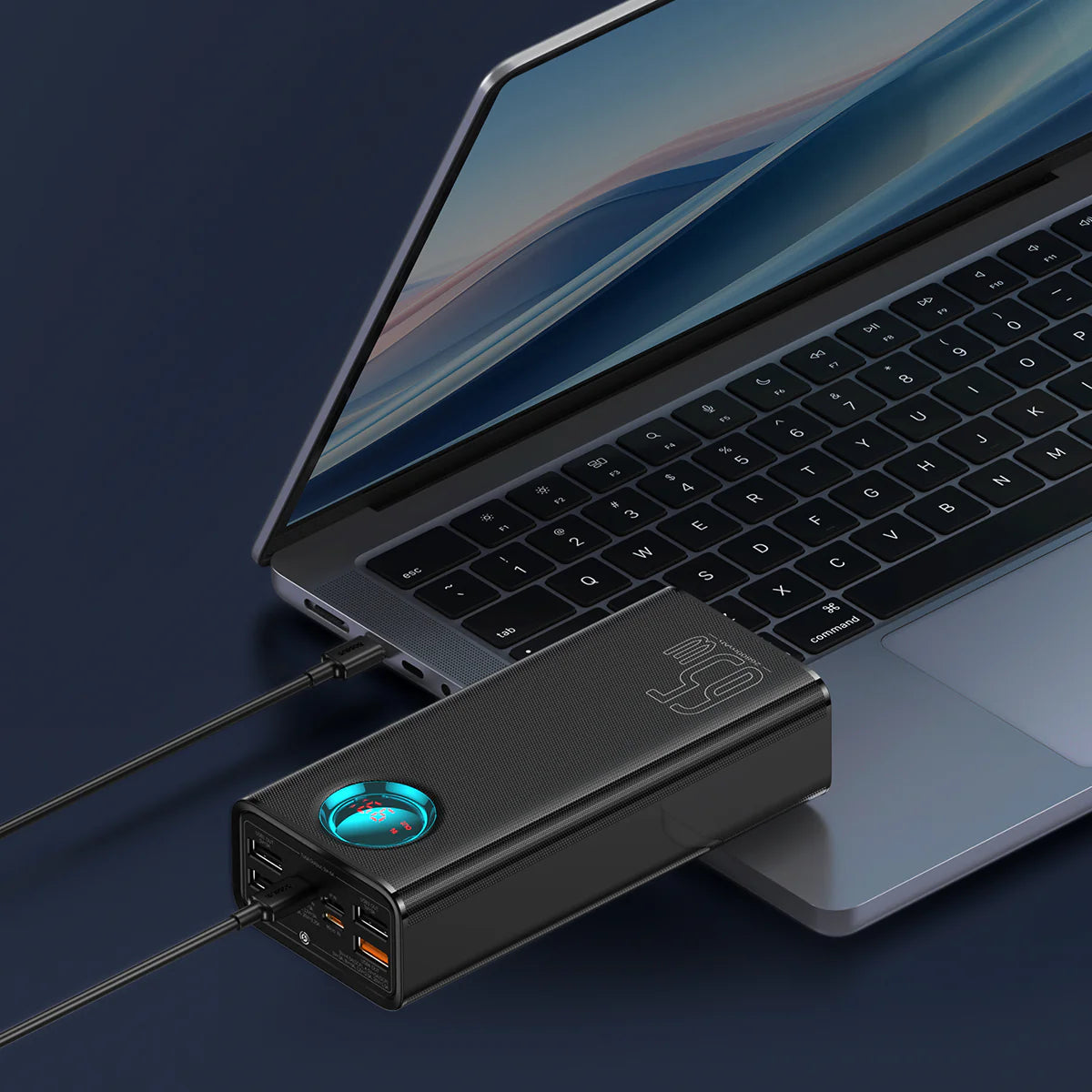 Baseus Amblight Digital Display Fast Charge Power Bank 26800mAh (Baseus Xiaobai Series Fast Charging Cable Type-C to Type-C 1m)