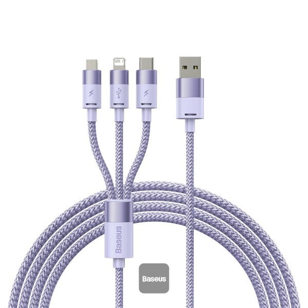 Baseus StarSpeed 1-for-3 Fast Charging Data Cable USB to M+L+C 3.5A 1.2m