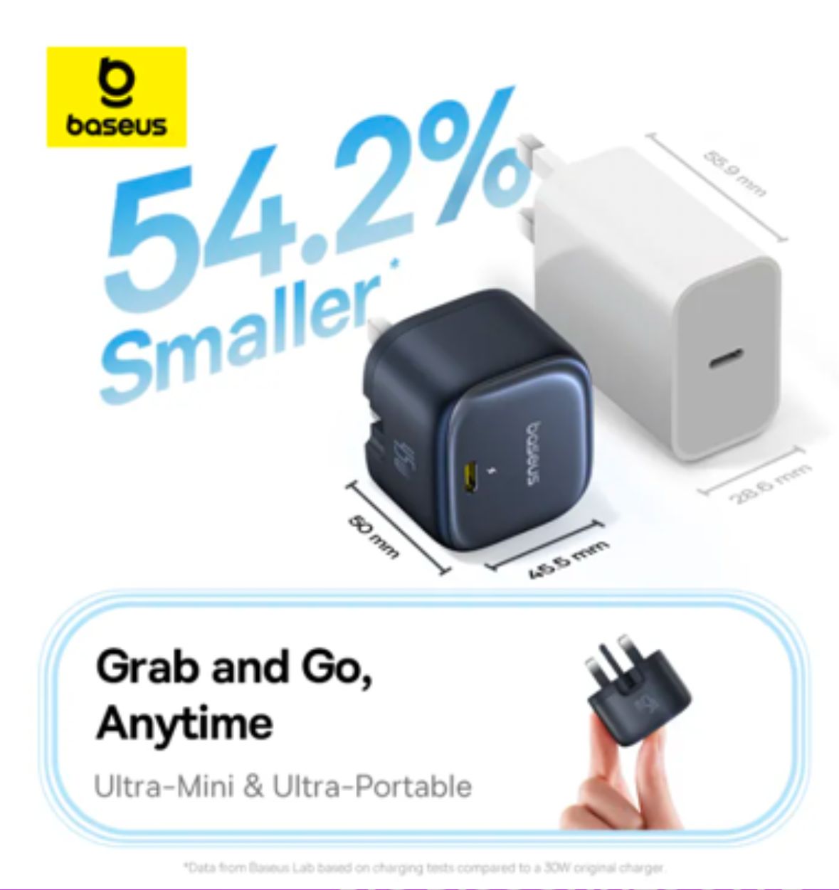 Baseus PicoGo AE11 GaN Fast Charger 1C 45W UK