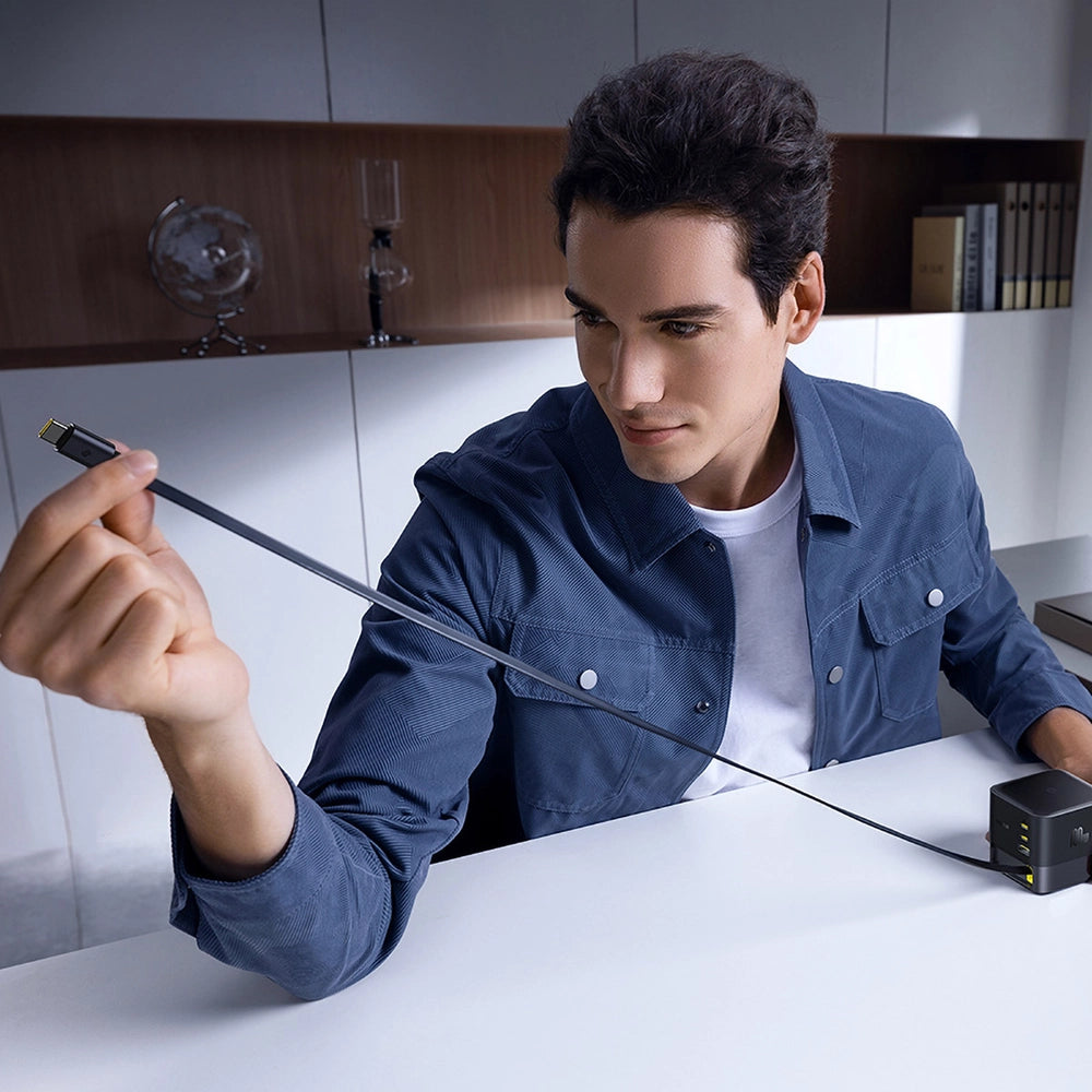 Baseus Super GaN Desktop Charger with Retractable Cable 3C+U 100W EU