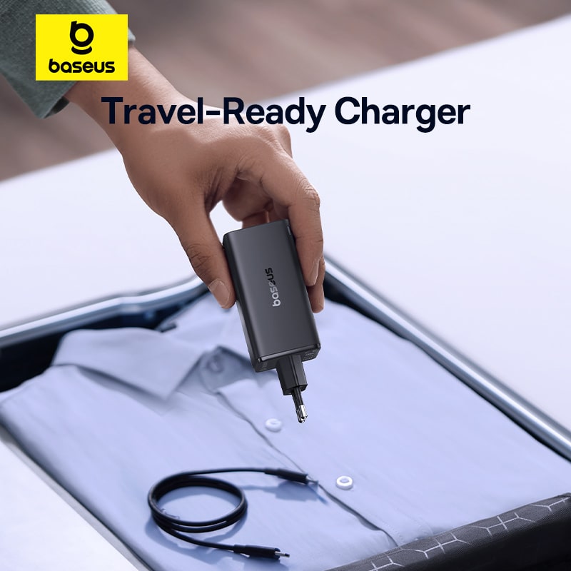 Baseus GaN6 Pro Fast Charger 2C+2U 100W US (With:Mini White Cable Type-C to Type-C100W(20V/5A) 1m