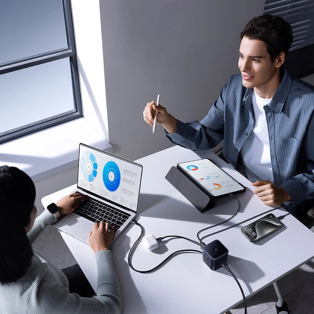 Baseus Super GaN Desktop Charger with Retractable Cable 3C+U 100W EU