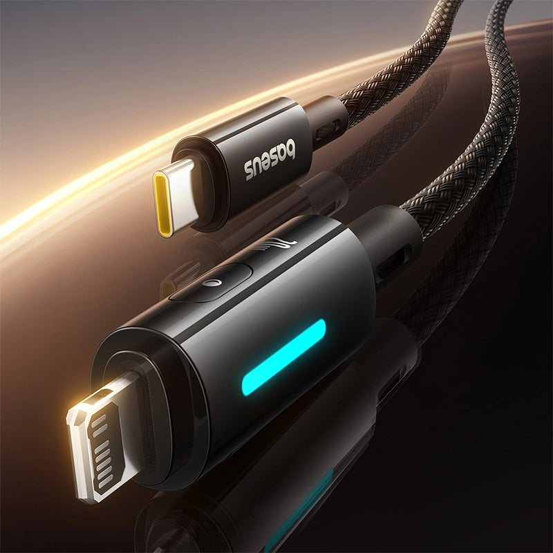 Baseus Lit Button-Control Fast Charging Data Cable USB-C to iP 20W