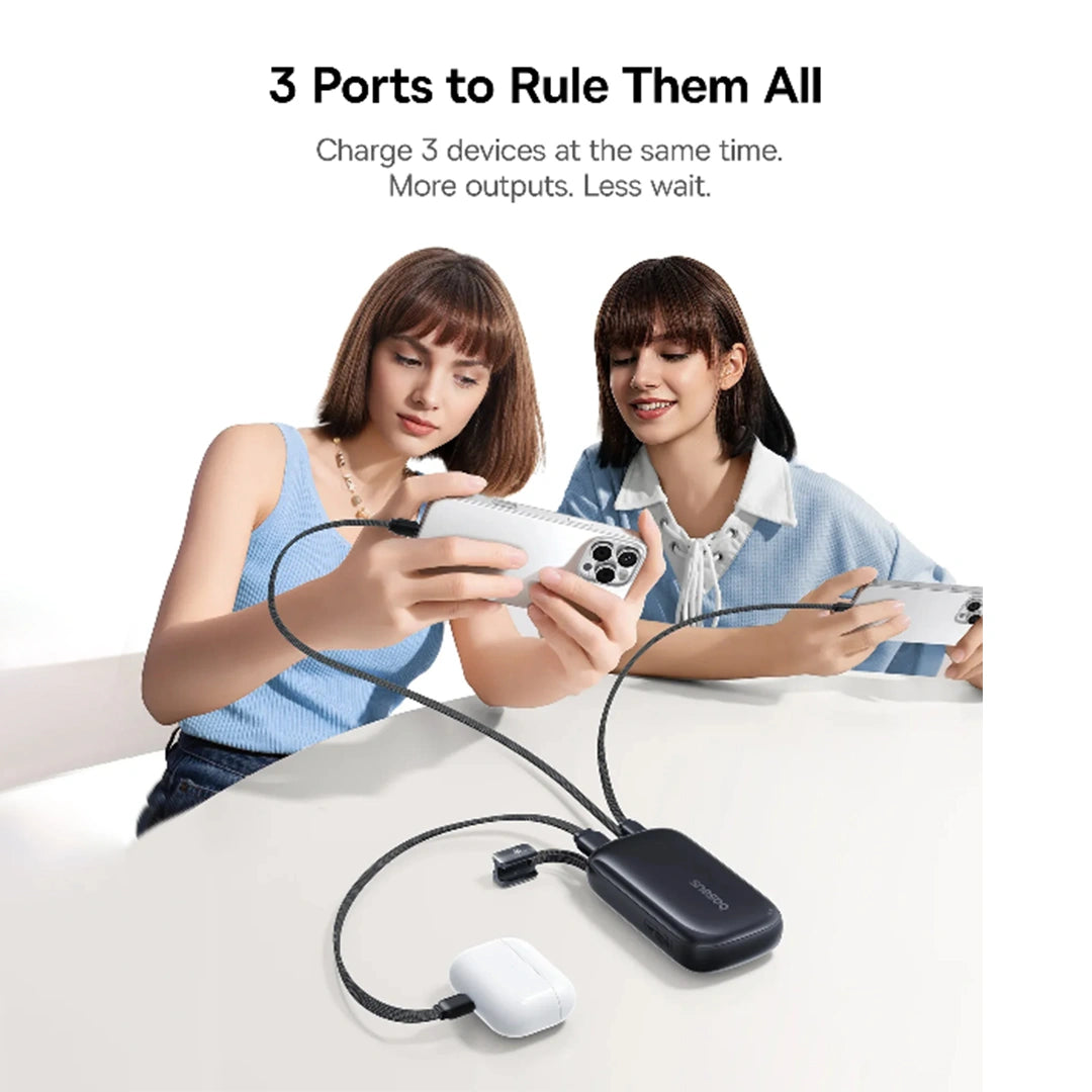 Baseus EnerFill FC21 Qpow 3 Ultra Digital Display Power Bank with Detachable Cable 10000mAh 22.5W