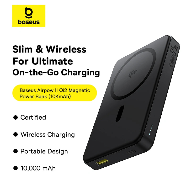 Baseus EnerFill FM12 Qi2 Magnetic Power Bank 10000mAh 22.5W