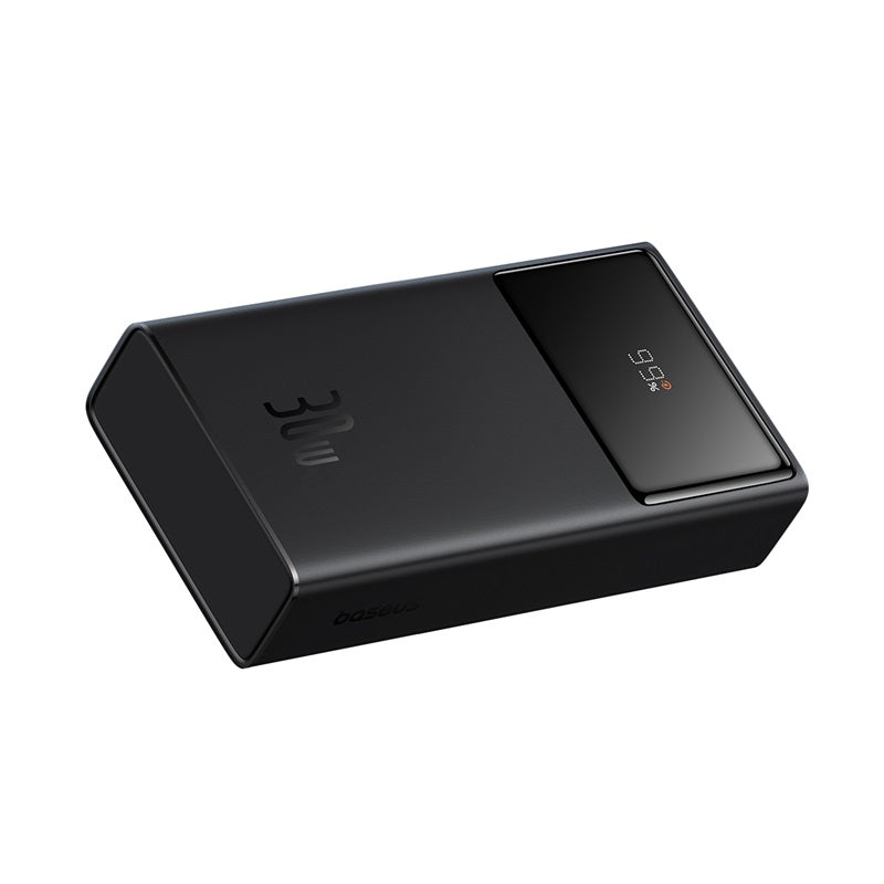 Baseus Star-Lord Digital Display Fast Charging Power Bank 10000mAh 30W Cluster Black(With Simple Series Charging Cable USB to Type-C 3A 0.3m Black)